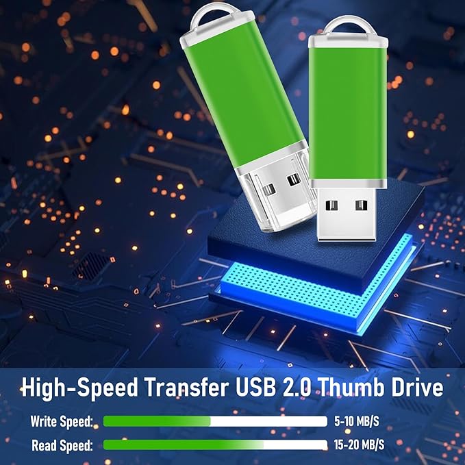 1GB USB Flash Drive 20 Pack Nicepicten Bulk USB Thumb Drives Jump Zip Drive USB 2.0 Memory Stick Flash Drive 1GB with 20PCS Lanyard Label - Green