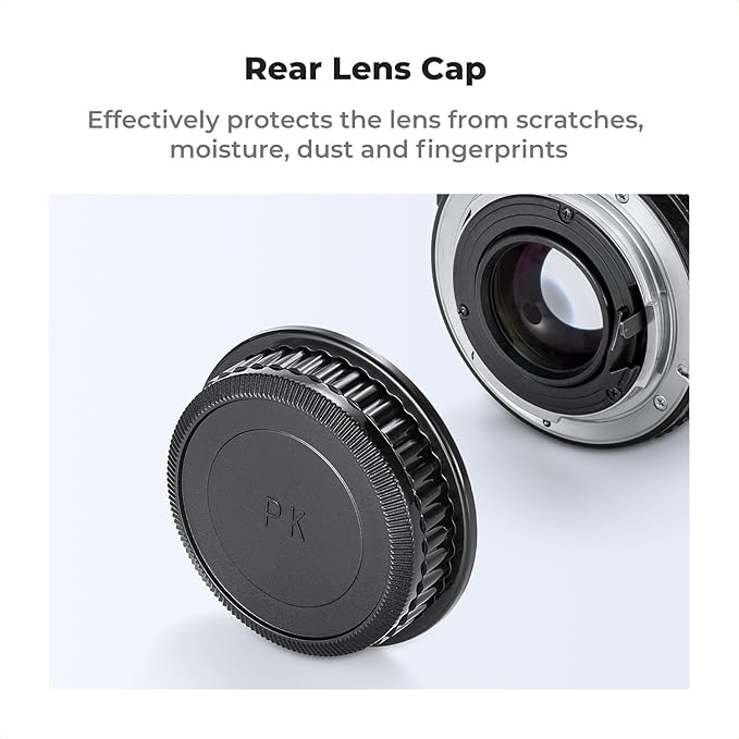 K&F Concept Rear Lens Cap & Body Cap Cover & Hot Shoe Cover Kit for Pentax K Mount Camera Lens K3 K3 II K70 KS1 KS2 K500 K50