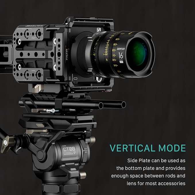 Tilta Camera Modular Full Cage Compatible with Blackmagic Pyxis 6K/ Pyxis 12K | Quick Release Bottom Plate | NATO Rai | Arri Rosette, Cold Shoe, SSD Mount | Multi-Thread Accessory Support