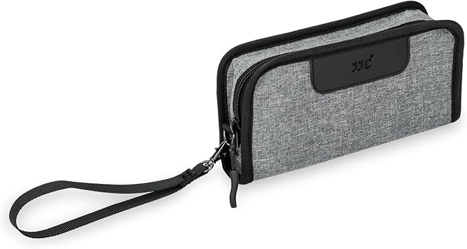 JJC Film Pouch Case for 120-Medium Format, Polyester Carrying Pouch for 5 Rolls With Elastic Slot Interior, Belt Loop Design, and Wrist Strap for Easy Carry (Film Not Included)
