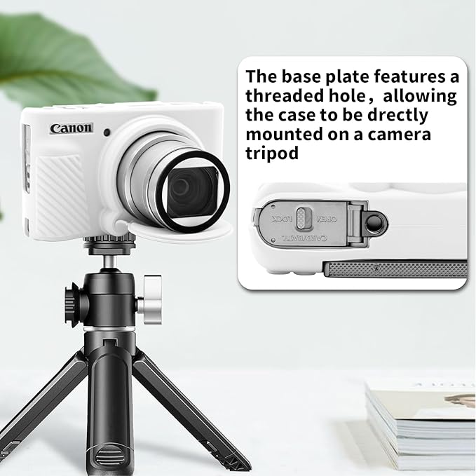 SX740 Camera Case, SX740 Camera Cover Silicone Sleeve Protective Case, Anti-Scratch Soft Camera Body Skin for Canon PowerShot SX740/SX730 HS Digital Camera,White