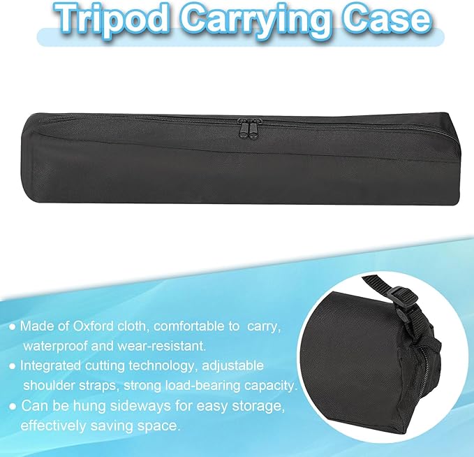PATIKIL 23.62"x3.94" Tripod Carrying Case, 1Pack Oxford Cloth Padded Tripod Bag with Handles for Light Stands Tripod Photography Accessories, Black