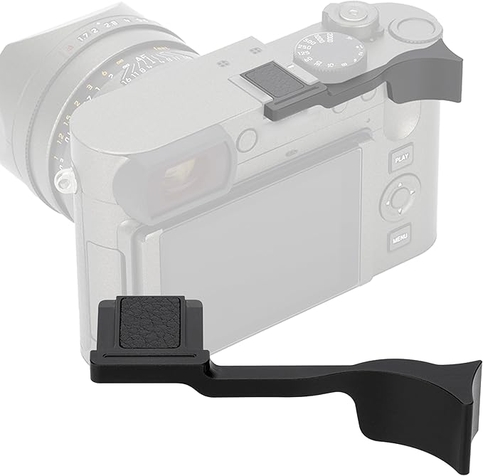 JJC TA-Q3 Thumbs Up Grip for Q3 Camera, Q3 Thumb Grip, Made of Premium Anodized Aluminium Alloy, Silicone Pad, Hot Shoe Grip for Q3, Weight 9G, Size 68.1 x 30.7 x 18mm