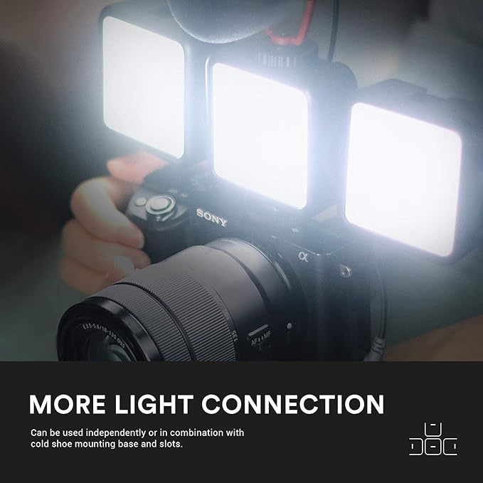 Godox LED6R RGB Video Light,360° Full Color LED Camera Light,HSI Adjustable 36000 Colors,CCT Bicolor 3200K～6500K,CRI 95,13 Scene Modes,Portable Photography Lighting Support Magnetic Attraction