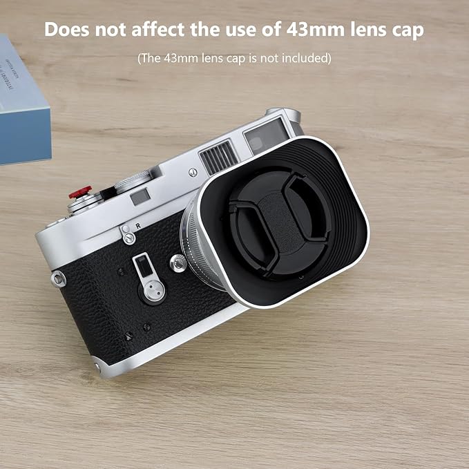 Haoge LH-ZV07 Square Metal Lens Hood for Carl Zeiss Biogon T* 2/35 35mm f2 ZM, C Biogon 2.8/35 35mm f2.8 ZM, Planar T 2/50 50mm f2 ZM; Voigtlander NOKTON Classic 35mm f1.4 VM, 40mm f1.4 VM as LH-6