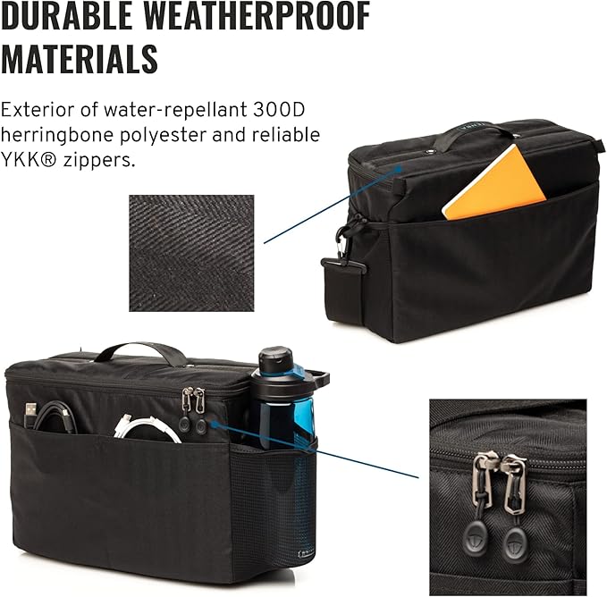 Tenba BYOB 13 Camera Insert - Turns any bag into a camera bag for DSLR and Mirrorless cameras and lenses – Black (636-632)