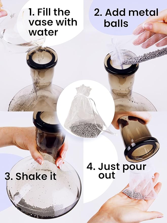 Hookah Cleaning Kit - 5 Brushes & 500 Stainless Steel Cleaning Beads - Premium Hookah Accessories for Shisha Cleaning
