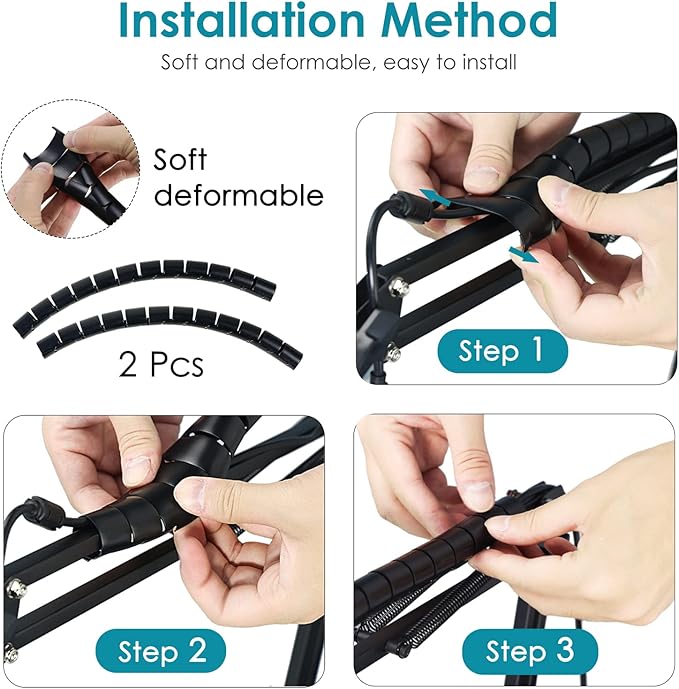 Microphone Boom Arm with Cable Management – Adjustable Scissor Mic Stand Compatible with Fifine K669B/K670/K683A/K658/K688, AmpliGame A6V/A8, AM8 & Other USB/XLR Microphones by YOUSHARES