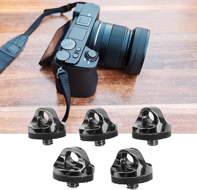 D Ring Camera Screws, 5pcs UNC 1/4 20 Thread Camera Neck Strap Screw Holder Quick Release Plate Mounting Screw 20mm Head Diameter