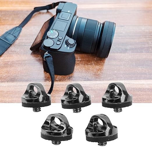Quick Release Plate Mounting Screw, 20mm Head Diameter, Prevent Scratches, Rubber Pad, DRing Camera Screws for Outdoor Photography