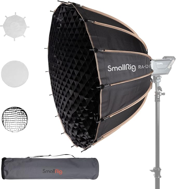 SMALLRIG Parabolic Softbox Quick Release, Parabolic Softbox, Compatible with SmallRig RC 120D/RC 120B/RC 220D/RC220B and Other Bowens Mount Light (33.5inch/85cm)