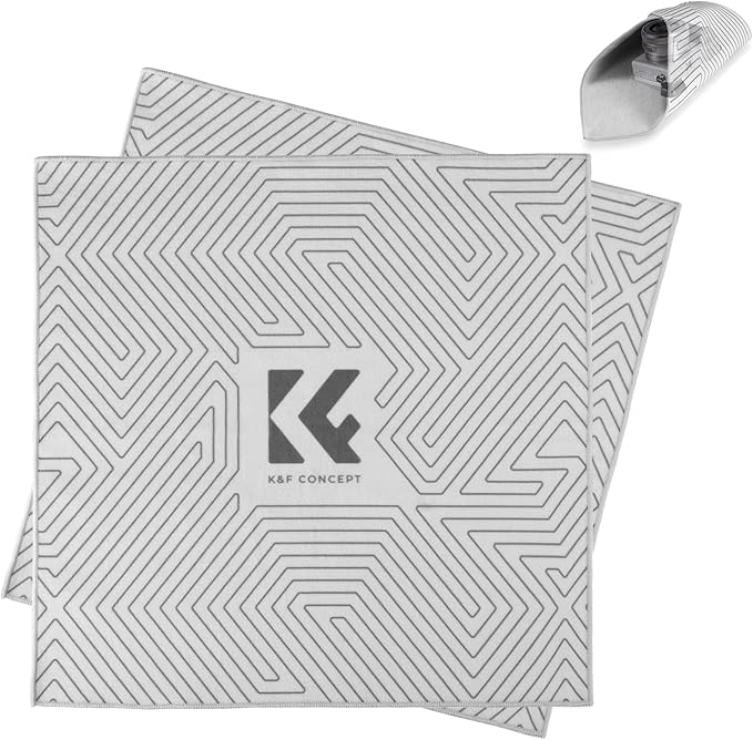 K&F CONCEPT Lens Camera Protective Wrap, Anti-scratch Lens protector, Magic Self-Adhesive Cloth Camera Wrap for Camera Lens/DSLR/Accessories 2Pack