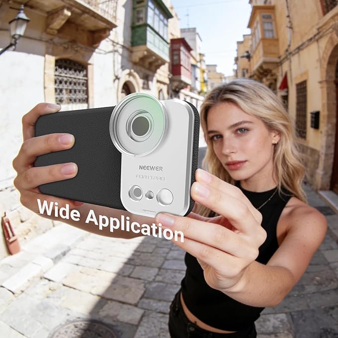 NEEWER 37mm Filter Lens Backplate for PA143/PA144 Phone Cage Only, Quick Release Video Rig Mobile Camera Photography Accessories Compatible with iPhone 17 Pro 17 Pro Max Beastgrip, PA152