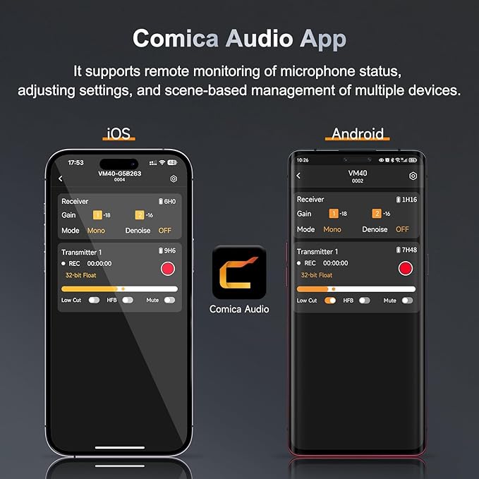 COMICA VM40 Shotgun Microphone – 48kHz/32-bit Float Recording, Wired & Wireless Modes, 32GB Onboard Storage – Compatible with Canon, Nikon, Sony Cameras & Camcorders for YouTube, Interviews & Filming