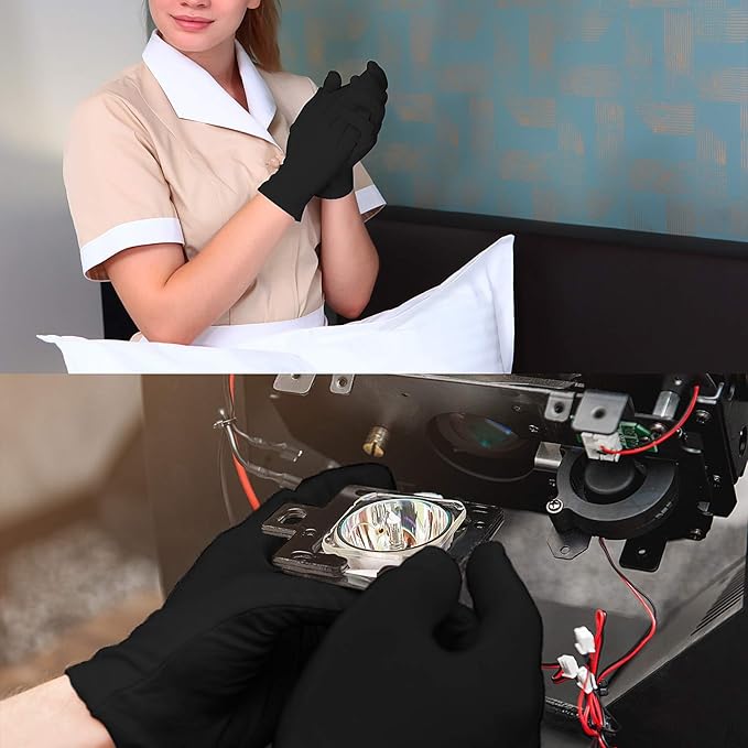 SATINIOR 120 Pieces Cotton Gloves Large Size for Men Women Inspection Gloves for Dry Hand Art Handling Coin Jewelry