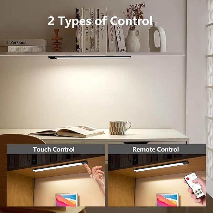 Under Cabinet Lights,LED Closet RGB Light with Color Changing Rechargeable Battery Operated Under Counter Lighting with Remote Control for Kitchen, Bedroom, TV Back