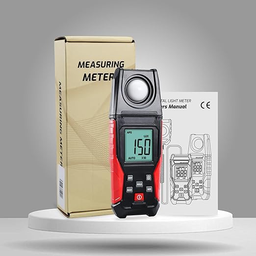 Light Meter Digital Illuminance Lux Meter 0.1~200,000 LUX (0.01~20000FC) with Backlight Luxmeter, Lighting Intensity Brightness Measurement for Indoor Outdoor Plants Film Photography Lumen Meter
