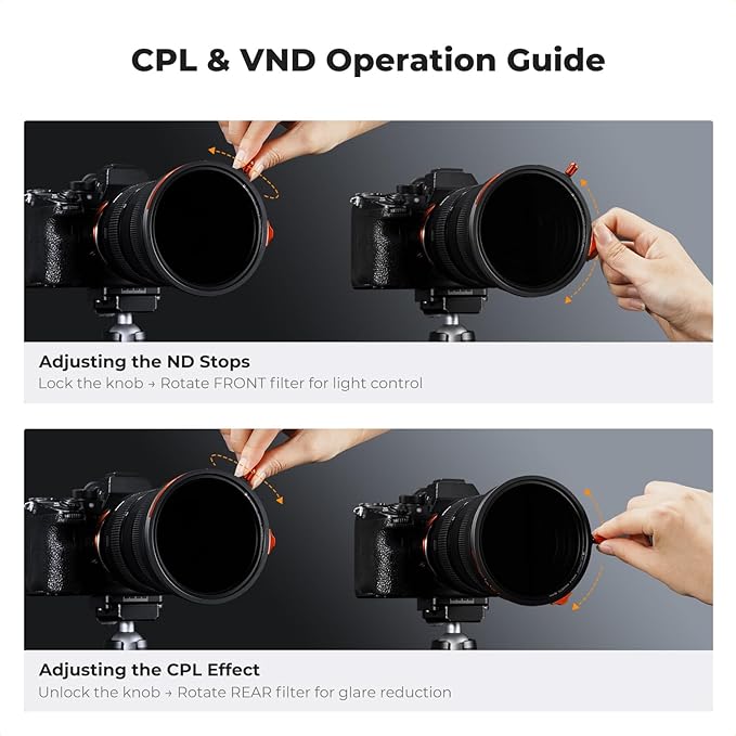 K&F CONCEPT 52mm Magnetic 1s Swap 5-Pack: CPL + VND2-32 + Black Diffusion 1/4 + Magnetic Basic Ring + Lens Cap Kit with Storage Case, 28 Multi-Layer Coating for Camera Lens (Nano-X Series)