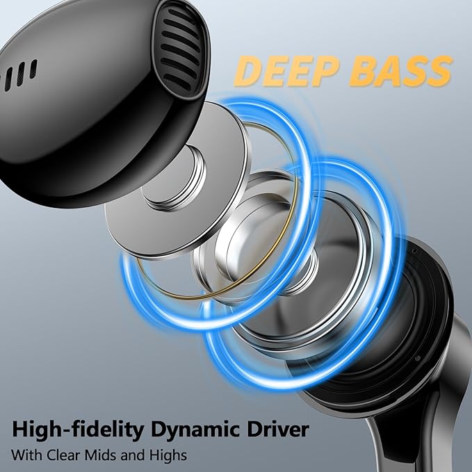 iMangoo for Apple/Android Wired Headphones USB C Earbuds HiFi Sound Earphones with DAC Chip with Microphone for iPhone 17 Air 16 15 Pro Max, Type C Ear Buds USBC Headset for Samsung S26 S25 S24 Black