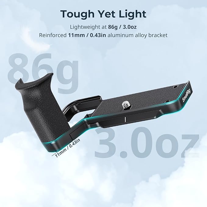 SmallRig A7C II / A7CR Handgrip L-Shape Grip for Sony Alpha 7C II/Alpha 7CR, Quick Release Plate for Arca, Lightweight Silicone Side Handle, for Quickly Switch on Tripods/Handheld Shooting - 4797