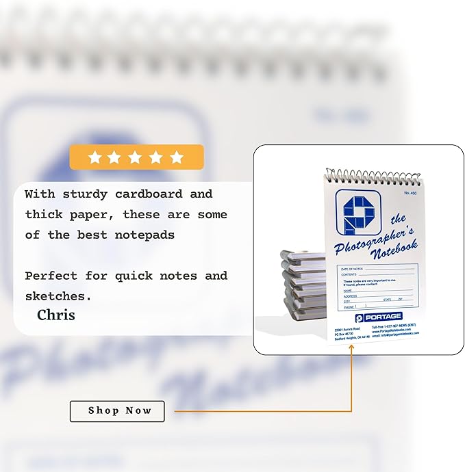 Pocket journal parent blank book wirebound notebook (The Photographer's Notebook, Blank Pages)
