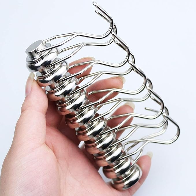 E BAVITE Swivel Swing Magnetic Hooks 80LB,10 Pack Strong Neodymium Magnet Hook for Magnets Surfaces 67.5mm(2.66in)