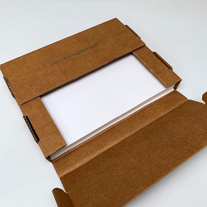 Blank Labels Half Sheet Shipping Labels, 5.5" x 8.5" (5-1/2 x 8-1/2) Permanent White Matte Label, Inkjet and Laser Guaranteed Made in USA- 2000 Sheets - 4000 Labels