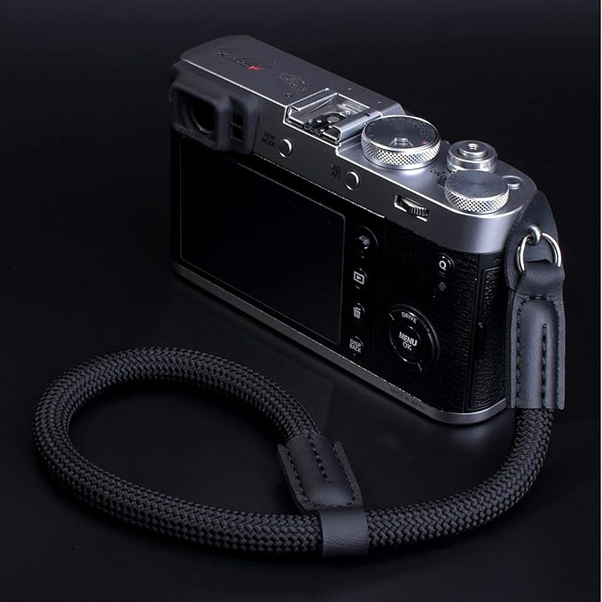 Camera Wrist Strap, Rope Camera Strap Wrist for DSLR SLR Mirrorless Cameras Hand Strap Black