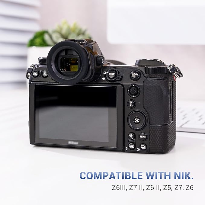JJC DK-29 Round Eyecup Eye Cup Eyepiece for Nikon Z6III Z6 III Z6II Z7II Z6 II Z7 II Z5 II Z5II Z6 Z7 Z5 Cameras, Soft Rubber Eyecup Viewfinder, Replaces Nikon DK-29 Eyepiece