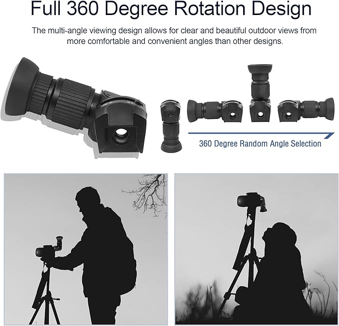 Astromania Right Angle Viewfinder 1X/2.5X Magnification with 6 Mounting Telescope Adapters for DSLR Cameras Such as Canon, Nikon, Pentax, Minolta, Dynax, Samsung, Olympus