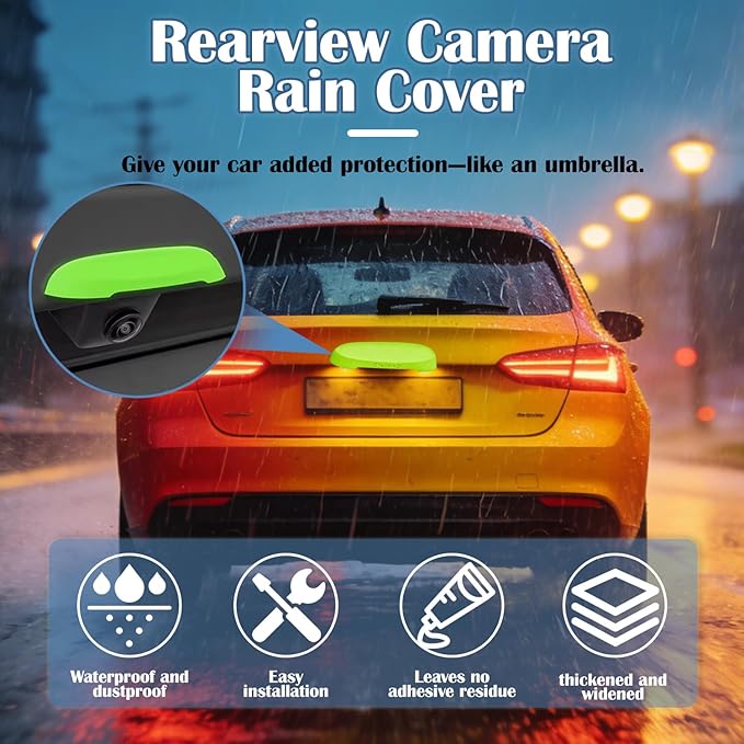 Winter-Ready Rear Camera Cover - All-Season Silicone Protection, Rain & Snow Guard for Backup Cams
