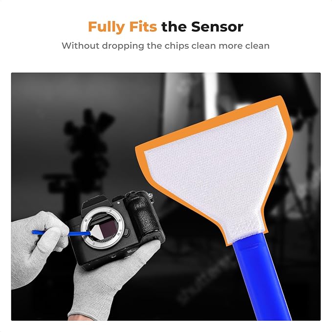 K&F Concept 20 Pack Full-Frame Sensors Cleaning Swabs, DSLR SLR Digital Camera Dry CCD CMOS Clean Swabs Compatible with Nikon Sony Canon DSLR Camera Sensor, 24mm x 20mm