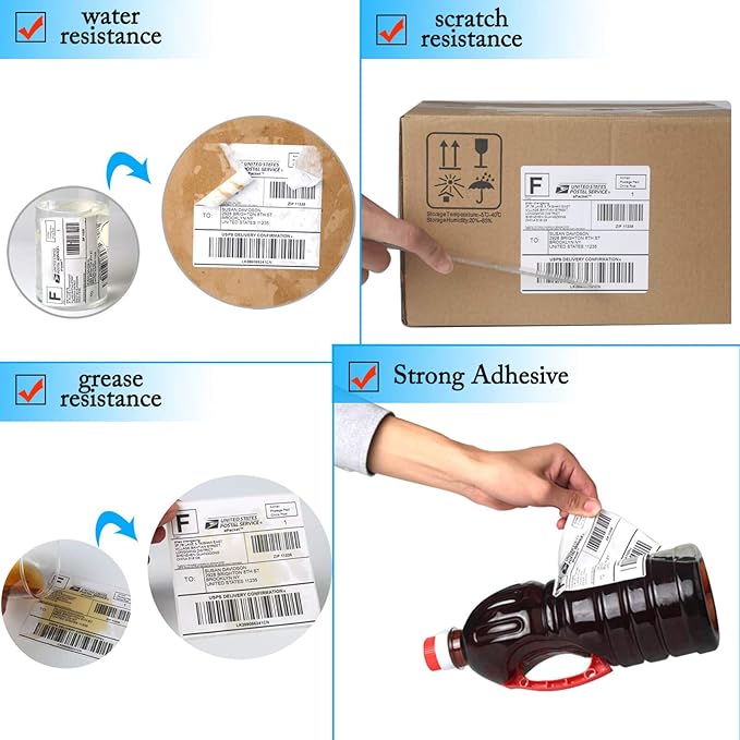 GREENCYCLE Compatible DYMO 30252 Address & Barcode Labels (1-1/8" x 3-1/2") – 10 Rolls/3500 Direct Thermal Labels, Work with DYMO LabelWriter 450, 4XL, NOT Compatible with 550 & 5XL