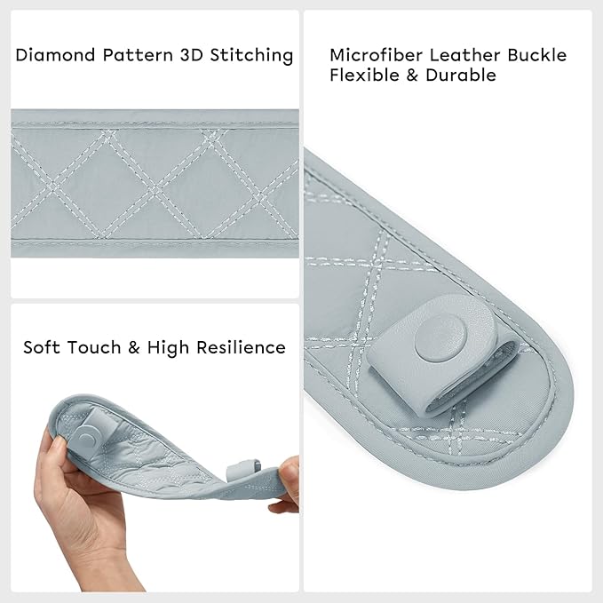 GIVLEFLY Shoulder Strap Pad for Bags, Soft Cushion Protector with Anti-Slip Backing for Tote & Crossbody, Light Blue