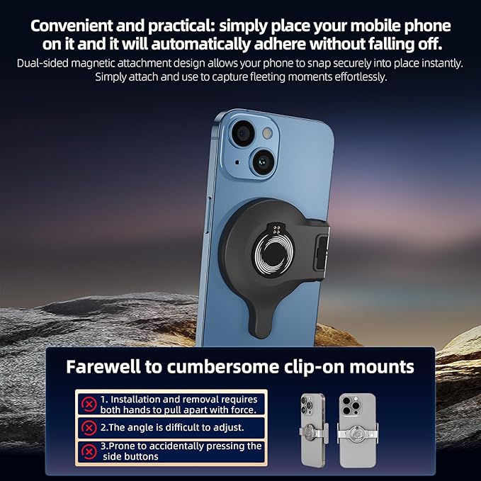 Magnetic Quick-Release Mount Adapter for DJI Osmo Mobile 8/7P/7, Smartphone Gimbal Stabilizer, Compatible with DJI OM Multifunctional Module/OM Tracking Module