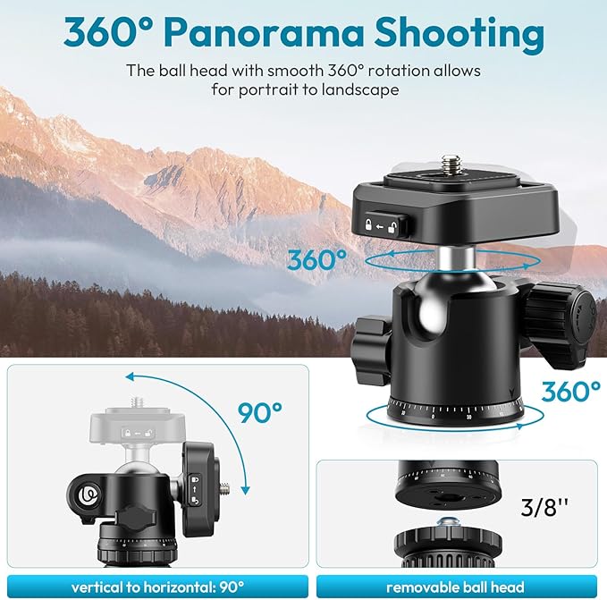 ULANZI HD02 Magic Arm Super Clamp Kit and TT53 Camera Tripod