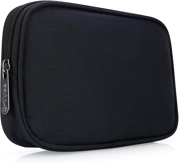 Travel Case Organizer for Small Electronics and Accessories,Tech Bag, Travel Essentials for Mouse, Cord, Charger, Phone, Earphone, Power Bank, Hub, Toiletries, Cosmetics, Personal Items (Black)