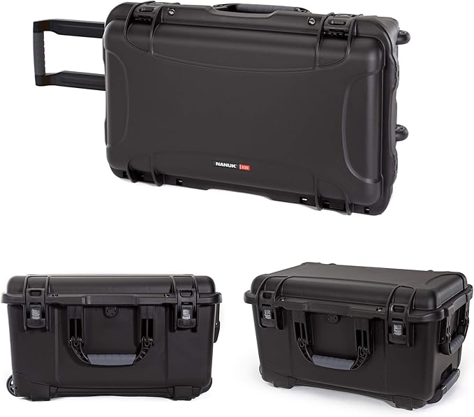Nanuk Wheeled Series 938 Lightweight NK-7 Resin Waterproof Hard Case with Padded Divider, Black