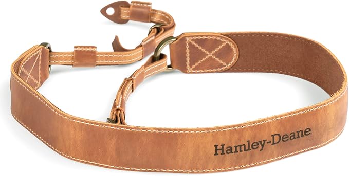 MegaGear Personalized Genuine Leather Camera Strap Custom Engraved DSLR & SLR Shoulder/Neck Strap
