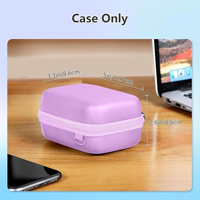 Leayjeen Digital Camera Case Compatible with LUMIX ZS99/ LX10/ ZS80/ ZS100/ ZS70/ ZS200/ ZS60 4K Digital Camera,Storage Holder Organizer for Kodak Ultra F9 M35 M38 Paper Shoot Camera-Pueple(Case Only)