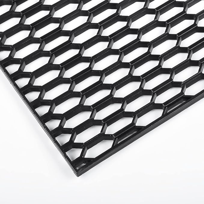 AggAuto 47"x16" ABS Plastic Universal Car Grill Mesh, Automotive Grille Insert Bumper Honeycomb Hole 10x25mm Hex Grids Black