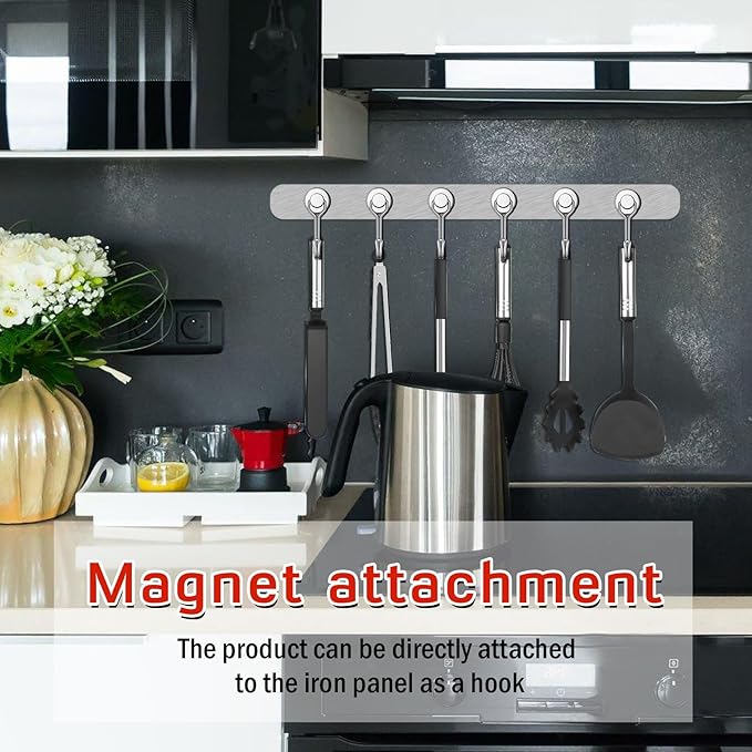 FINDMAG Magnetic Hooks, 30lbs+ Magnetic Hooks Cruise Ship Essentials 2026 Strong Magnet Hooks Heavy Duty, Swivel Swing Hooks for Fridge, Kitchen, Classroom, Garage, Grill (20 Pack, Silver)