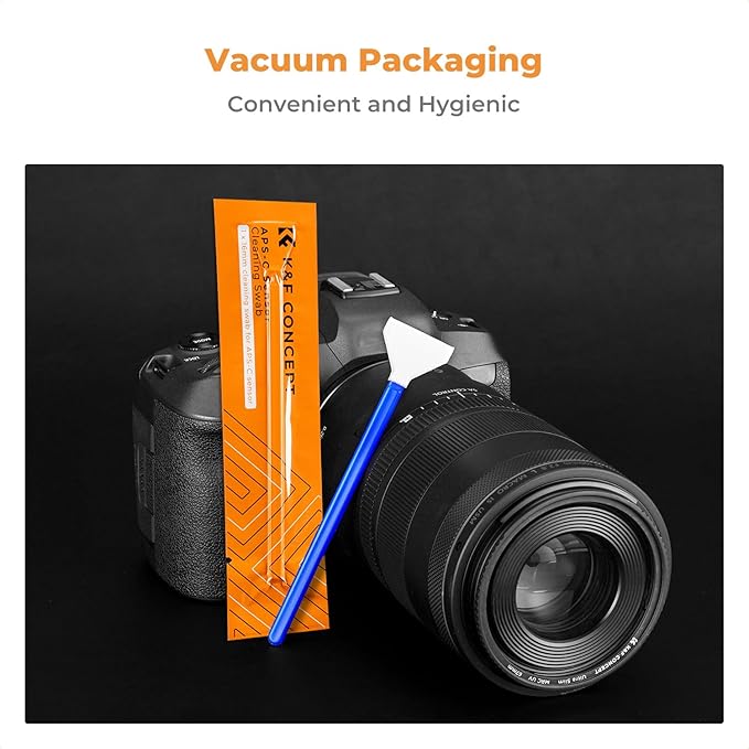 K&F Concept 10 Pack APS-C-Frame Sensors Cleaning Swabs, DSLR SLR Digital Camera Dry CCD CMOS Clean Swabs Compatible with Nikon Sony Canon DSLR Camera Sensor