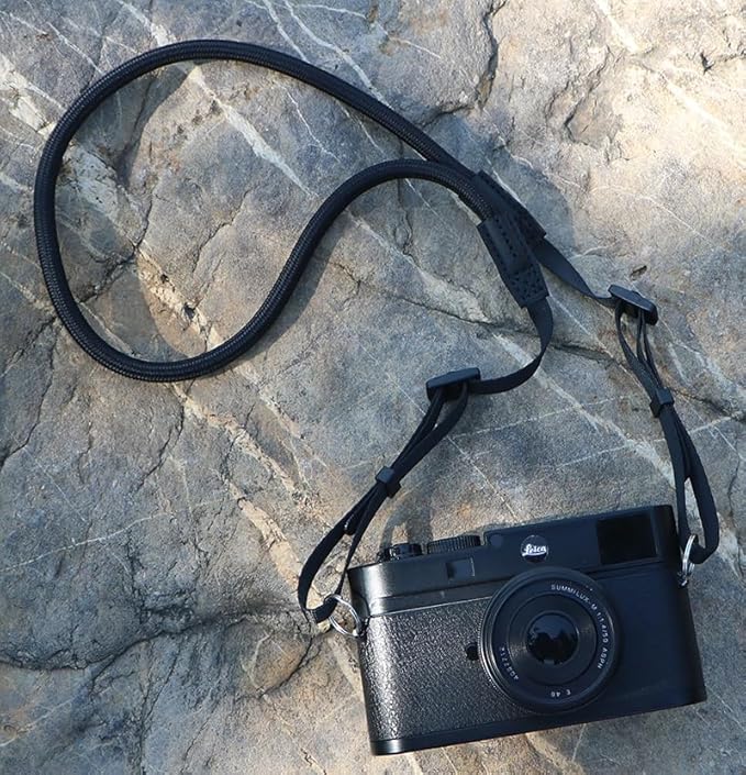 HITHUT Quick Release Camera Neck Strap Shoulder Strap Belt for Mirrorless Digital Cameras Climbing Rope with Quick Release QD Loops Connector with O-Ring Adjustable Length 30-53inch Black