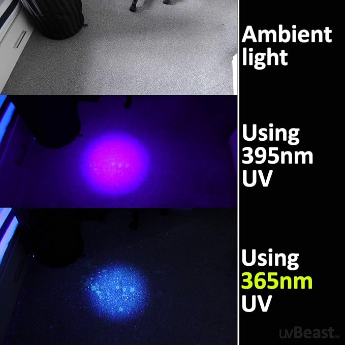 uvBeast New V3 365nm MINI - Black Light UV Flashlight – High Definition Pure Ultraviolet - Professional Grade High Power Upgraded 5 Core UV LED – USA Stock