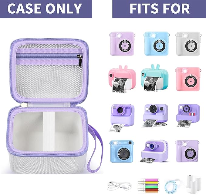 PAIYULE Kids Instant Print Camera Case Compatible with ESOXOFFORE for Dylanto for DUDUDRAGON for GKTZ for Dafotil for Careenoah for Aasonida Toddler Digital Prints Paper Storage Bag (Box Only) White