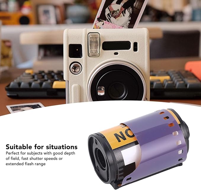 Color Film, ISO 320-400 35mm Film for 135 Camera, Fine Grain Color Print Film for Low Light or Fast Action, 8 Sheets