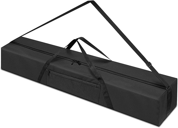 Tripod Carrying Case - 47 Inch 600D Oxford Tripod Bag with Shoulder Straps and Dual Handles Full Zippers for Lights, Cameras, Microphone Stands, Music Stands