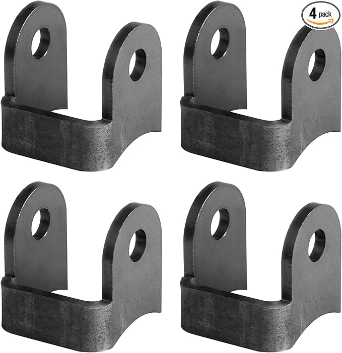 4 Pcs Shock Mount Bracket, Curved Weld On Bracket Axle for Truck, Trailer