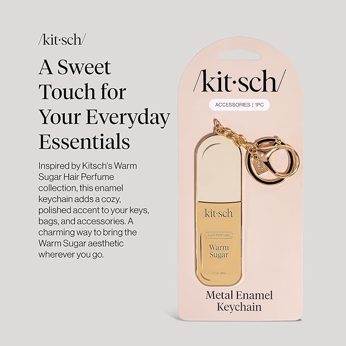 Kitsch Cute Keychain For Car Keys - Bag Charm for Handbags | Premium Zinc Alloy & Enamel Paint | Durable, Lightweight, Stylish Kawaii Keychain Charm, Teen Girl Gifts Trendy Stuff- Hair Perfume
